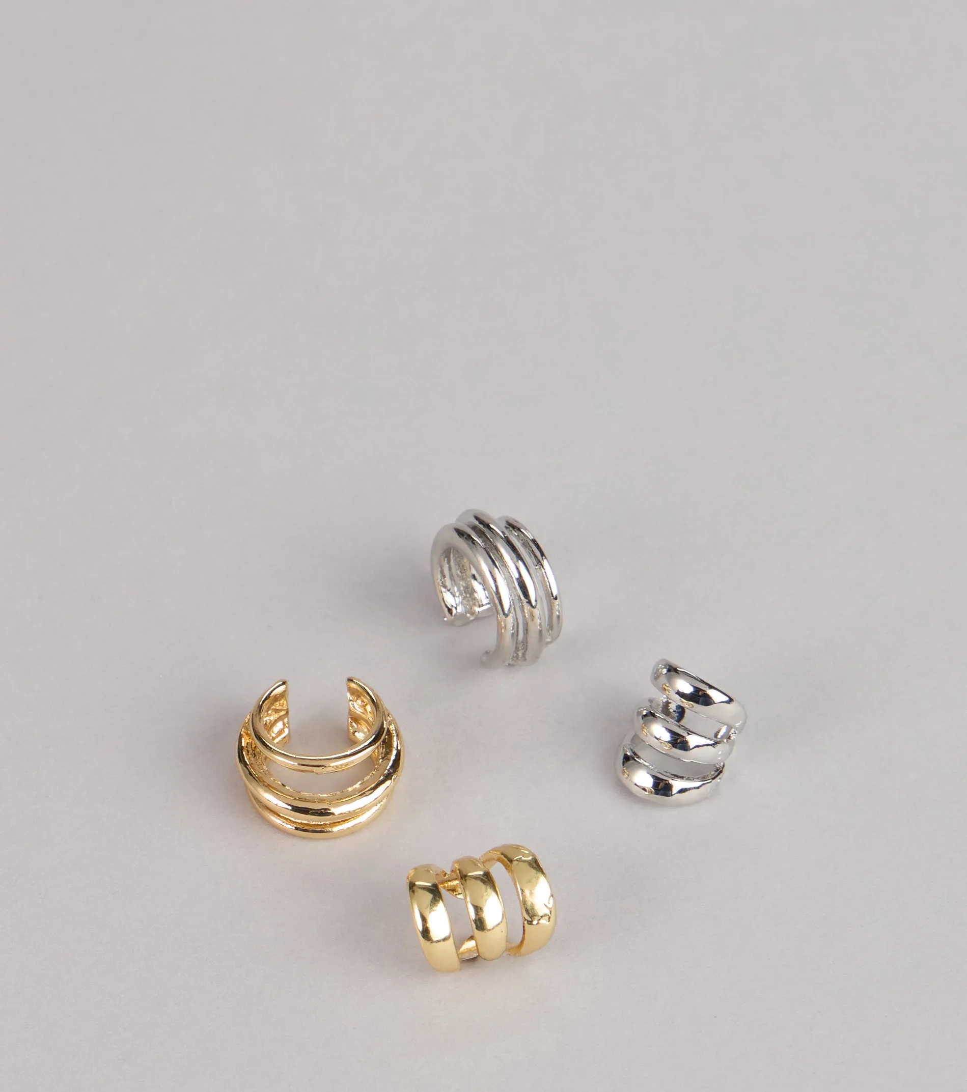 Stack Your Shine Mixed Ear Cuff Set sold by Windsor