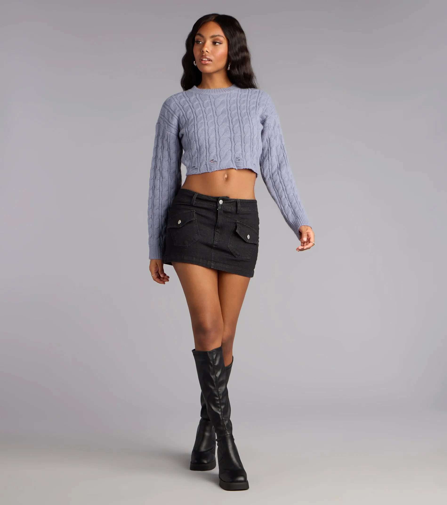 Effortlessly Iconic Denim Mini Skirt sold by Windsor