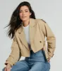 Eye For Style Twill Belted Crop Trench Coat sold by Windsor