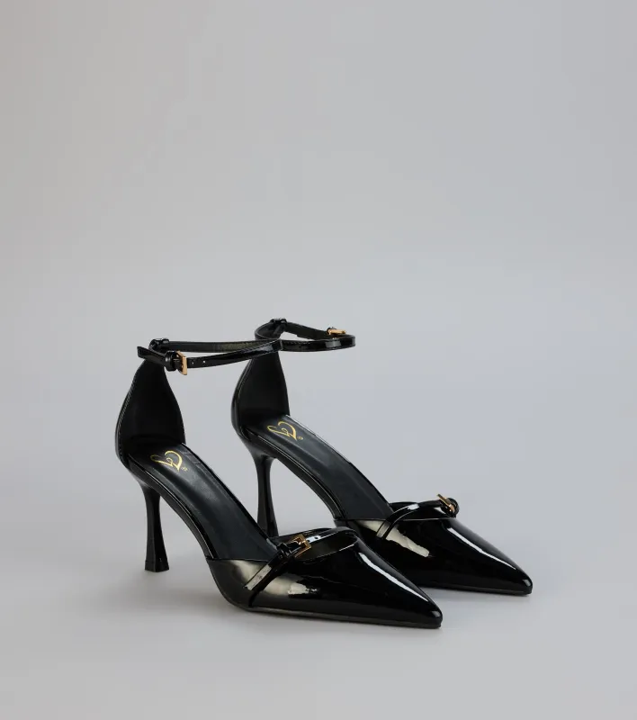 Point Taken Closed Toe Buckle Pumps sold by Windsor