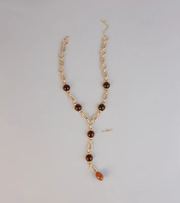 Modern Muse Beaded Lariat Necklace Set sold by Windsor