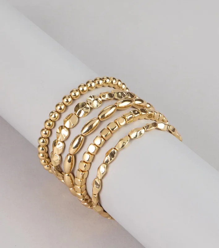 Stack The Shine Beaded Stretch Bracelet Set sold by Windsor