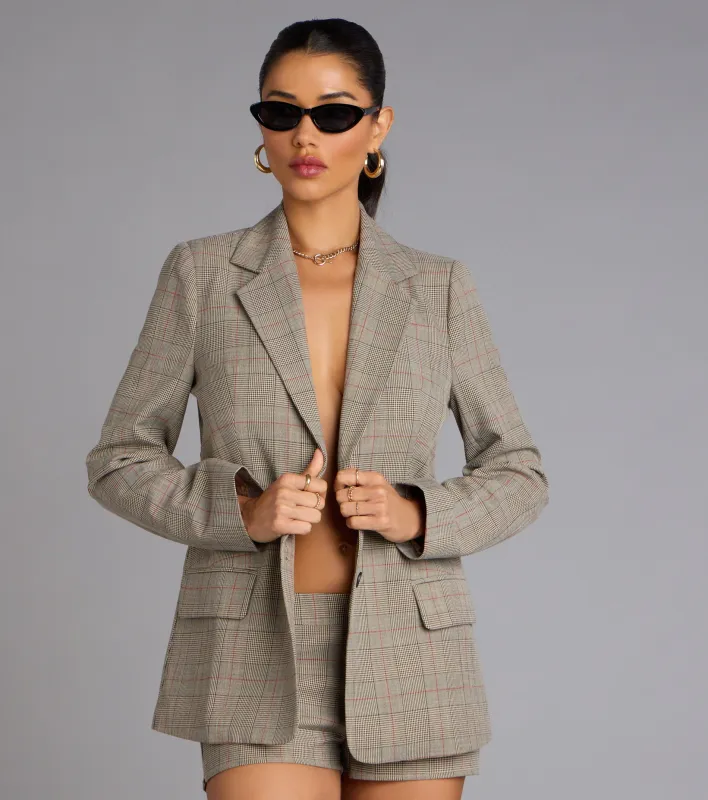 Tailored Mood Plaid Woven Blazer sold by Windsor