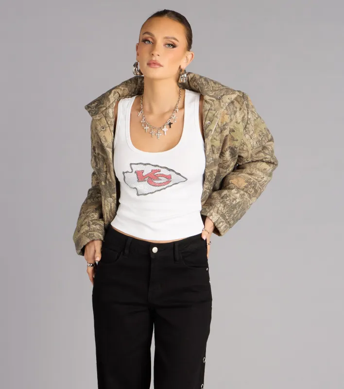 Ultra Game NFL Kansas City Chiefs Rhinestone Tank Top sold by Windsor
