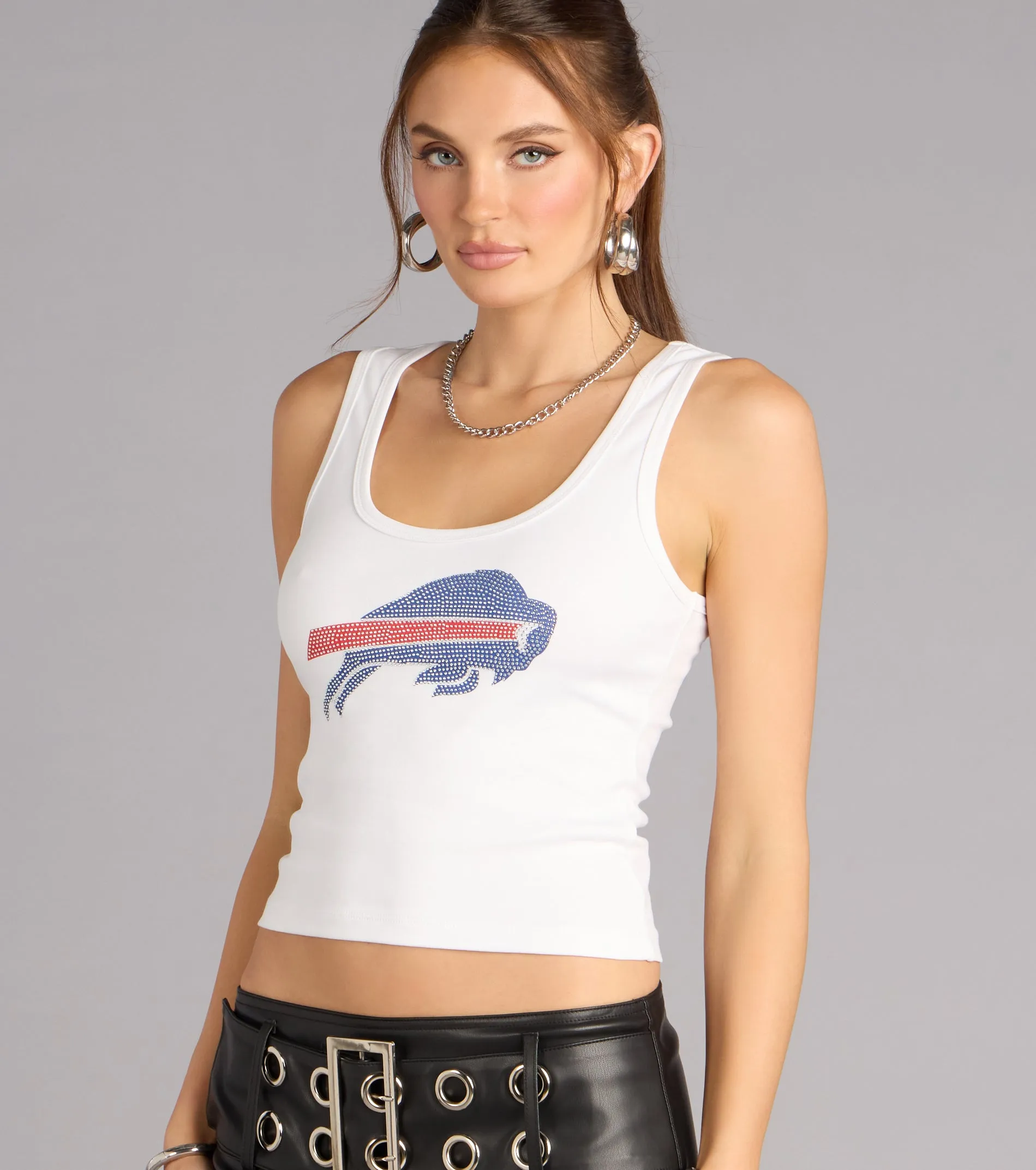 Ultra Game NFL Buffalo Bills Rhinestone Tank Top sold by Windsor product image thumbnail 4