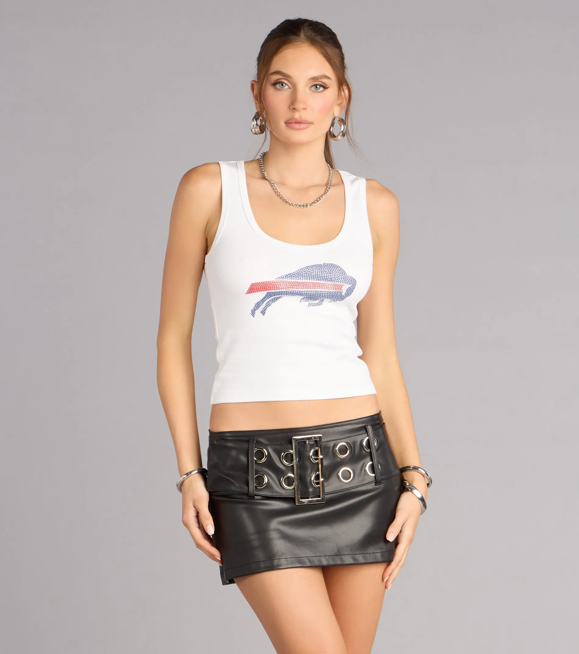 Ultra Game NFL Buffalo Bills Rhinestone Tank Top sold by Windsor