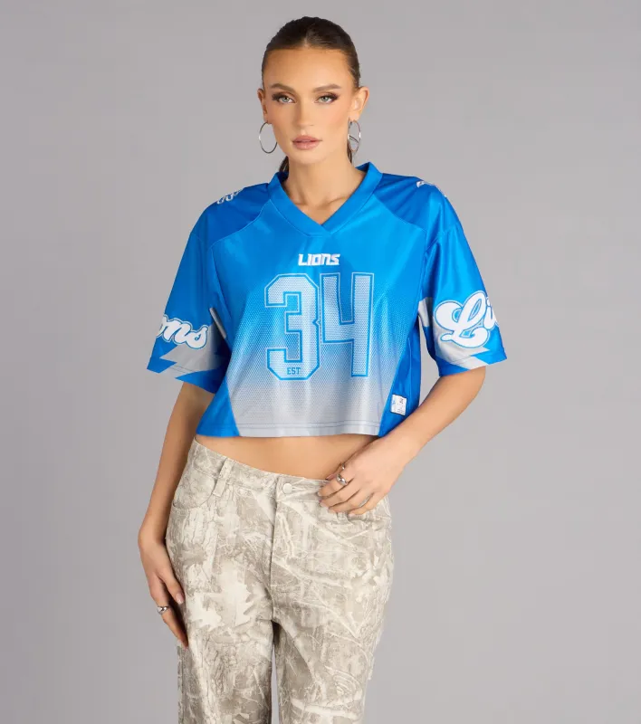 Ultra Game NFL Detroit Lions Mesh Crop Top sold by Windsor