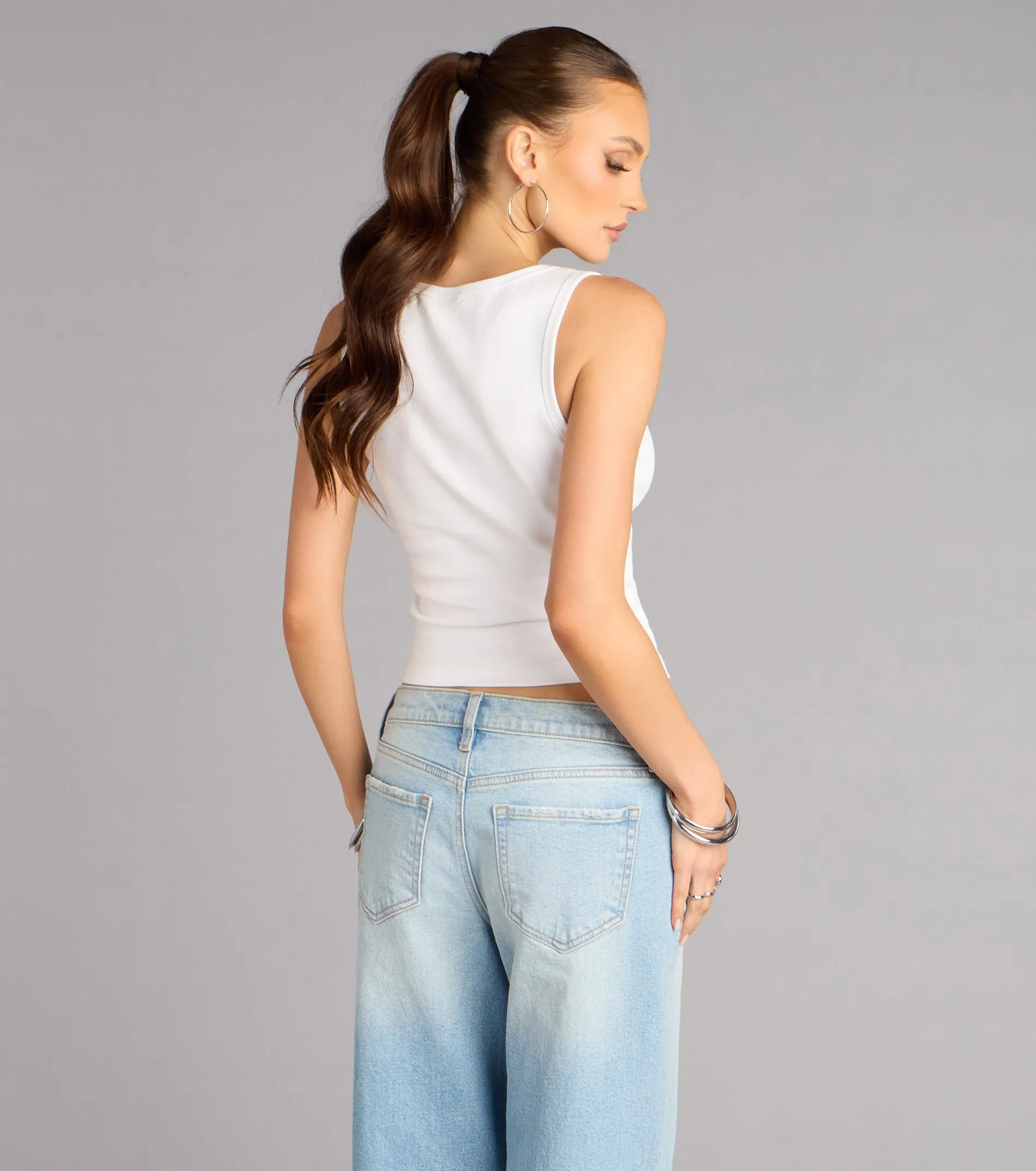 Ultra Game NFL Miami Dolphins Rhinestone Tank Top sold by Windsor product image thumbnail 2