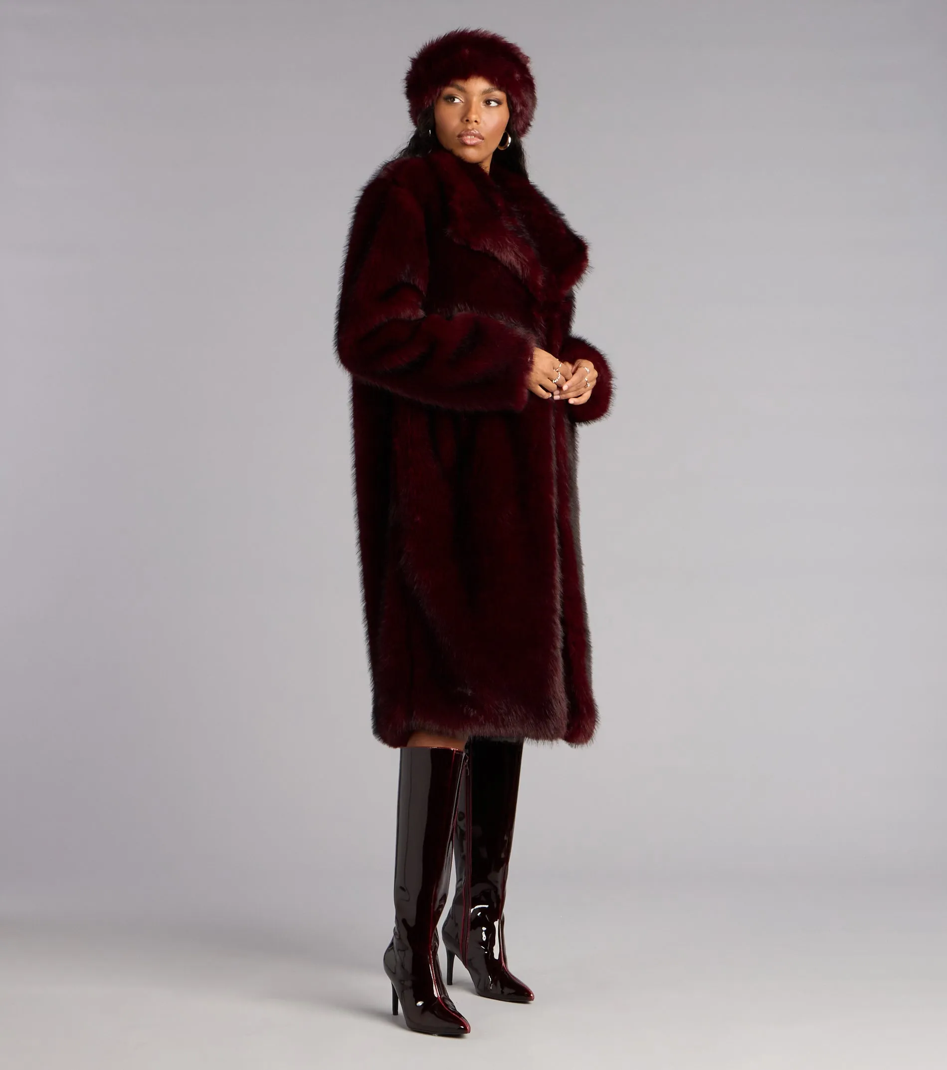 Luxe Look Long Faux Fur Coat sold by Windsor product image thumbnail 5