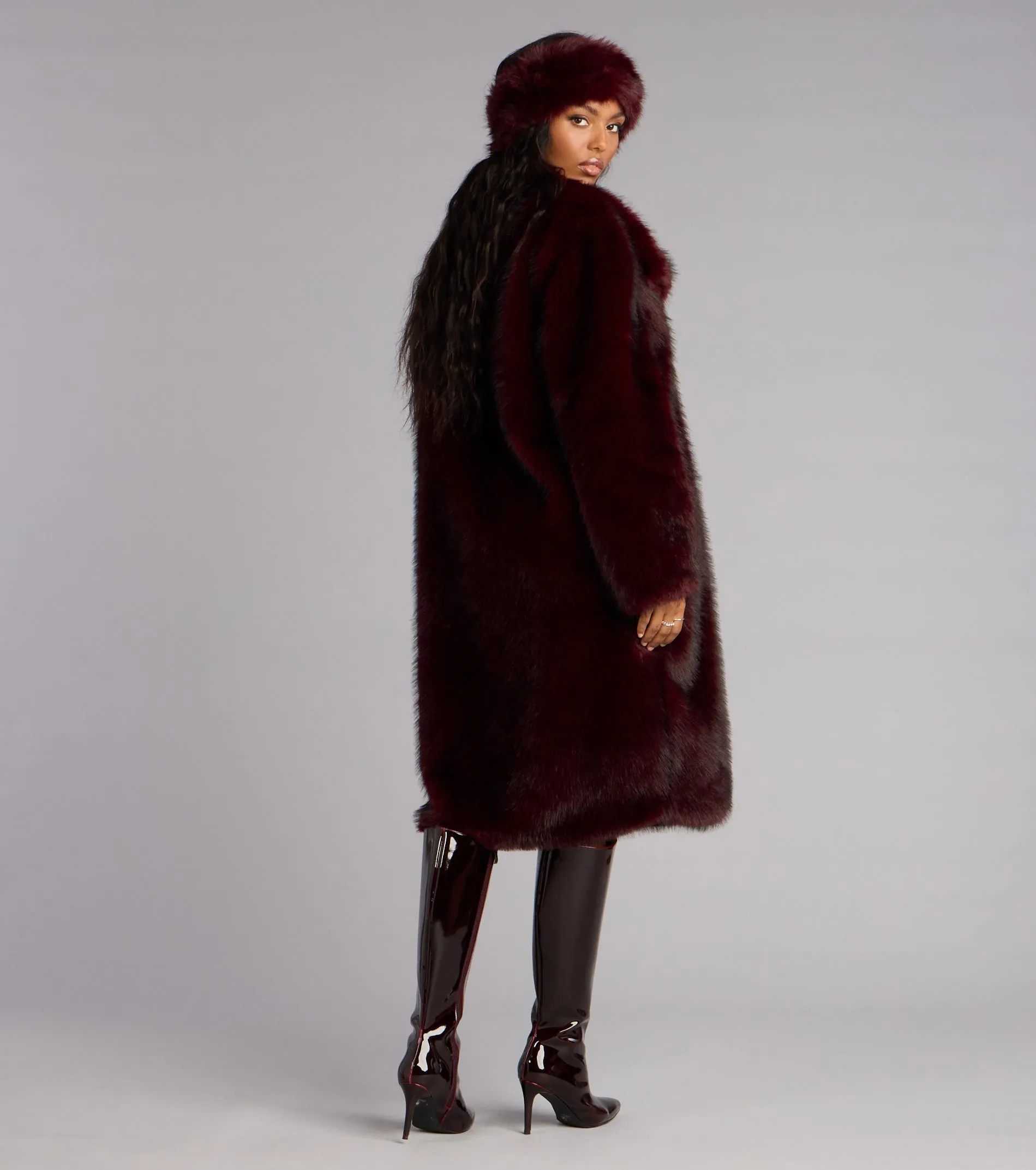 Luxe Look Long Faux Fur Coat sold by Windsor product image thumbnail 3