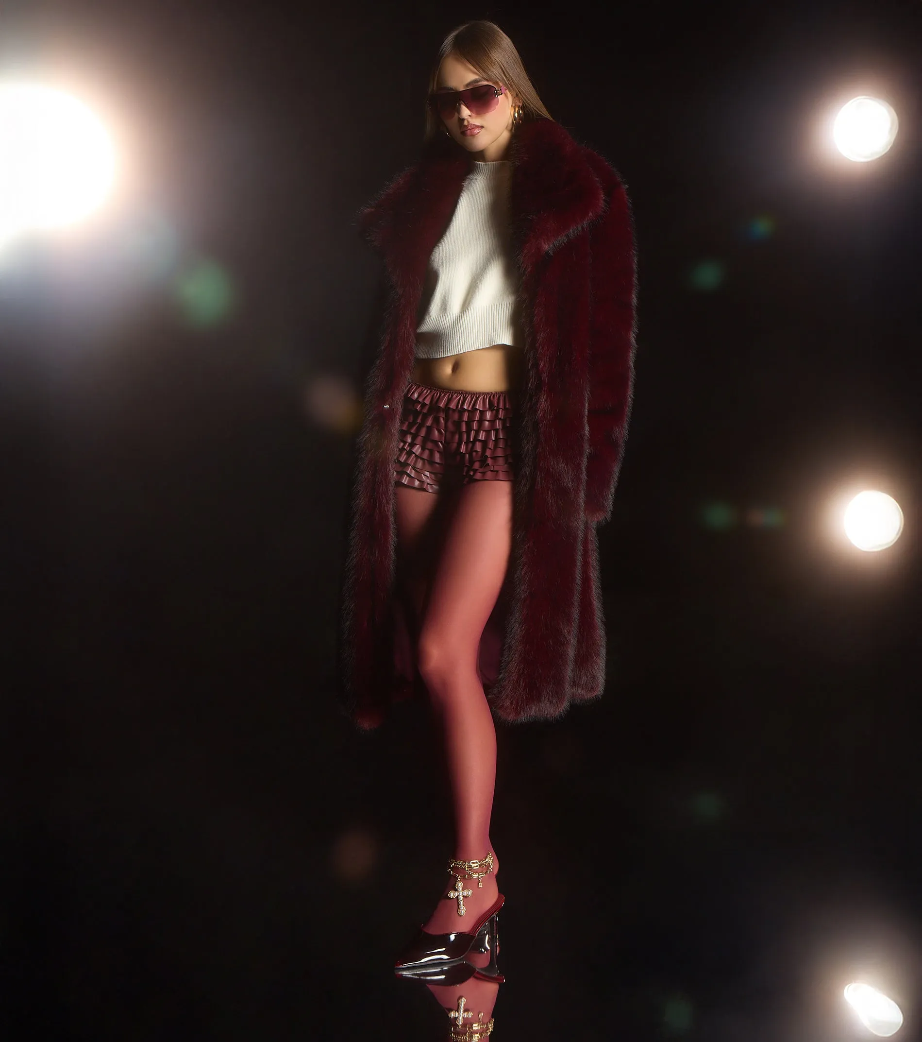 Luxe Look Long Faux Fur Coat sold by Windsor