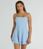 Pretty Vibes Eyelet Knit Layered Skater Dress sold by Windsor