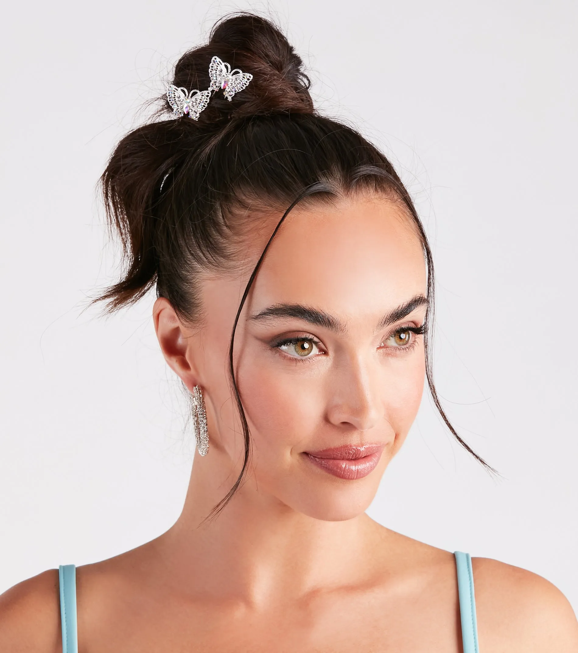 Ethereal Glamour Rhinestone Butterfly Hair Pins sold by Windsor product image thumbnail 3