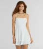 Pretty Vibes Eyelet Knit Layered Skater Dress sold by Windsor
