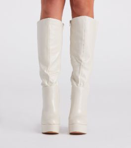 Edgy-Chic Under-The-Knee Platform Boots sold by Windsor