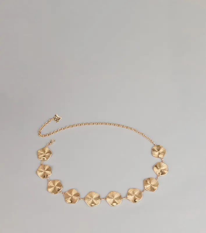 Golden Intent Textured Disc Chain Belt sold by Windsor