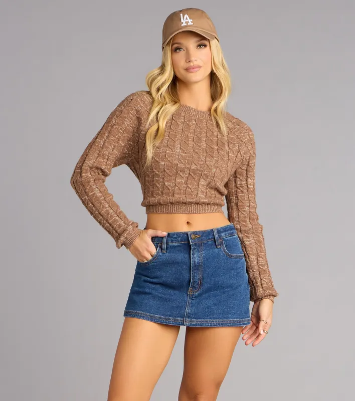 Casual Plans Cable Knit Sweater sold by Windsor