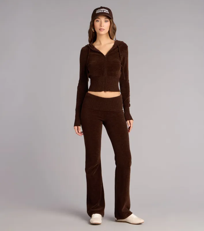 Cozy Girl Chenille Knit Flare Pants sold by Windsor