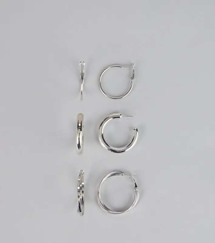Everyday Shine Hoop Earrings Set sold by Windsor