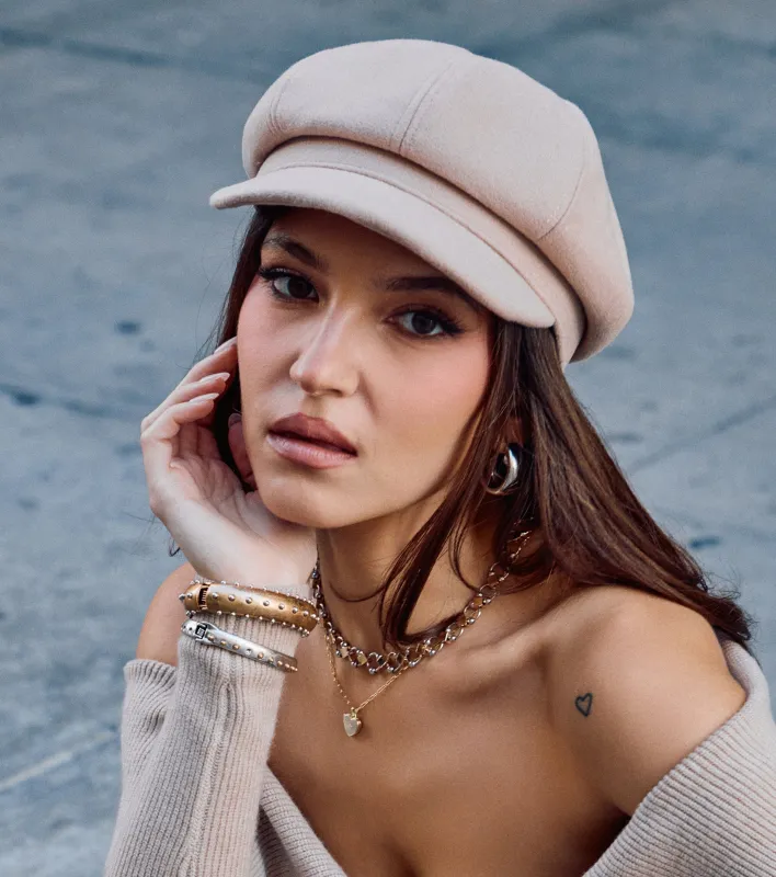 Cool Girl Classic Faux Wool Cabby Hat sold by Windsor