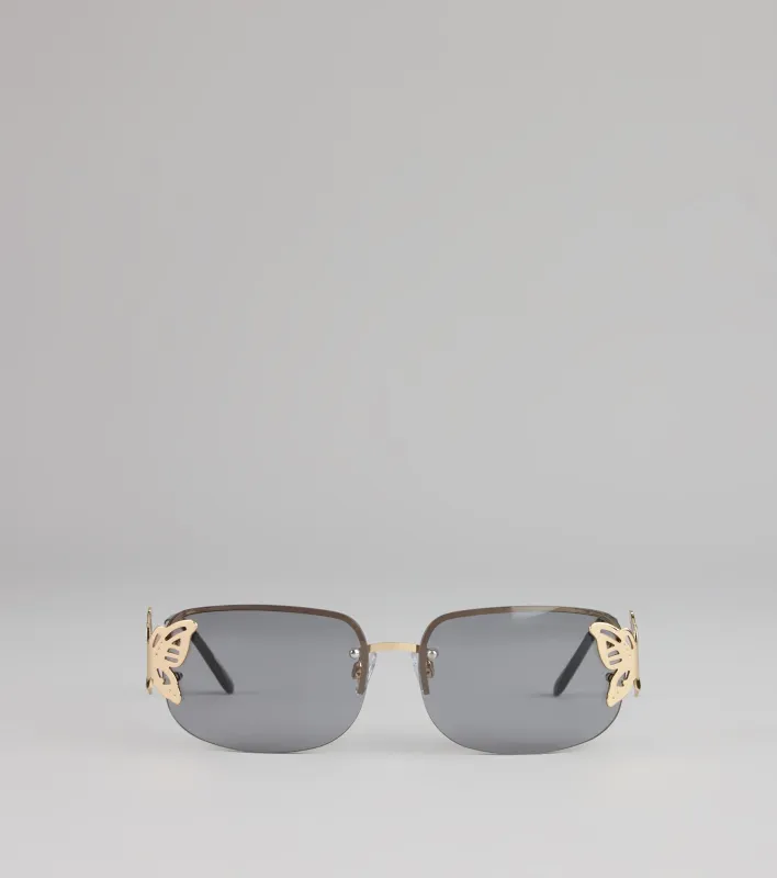 Dreamy Winged Rimless Sunglasses sold by Windsor