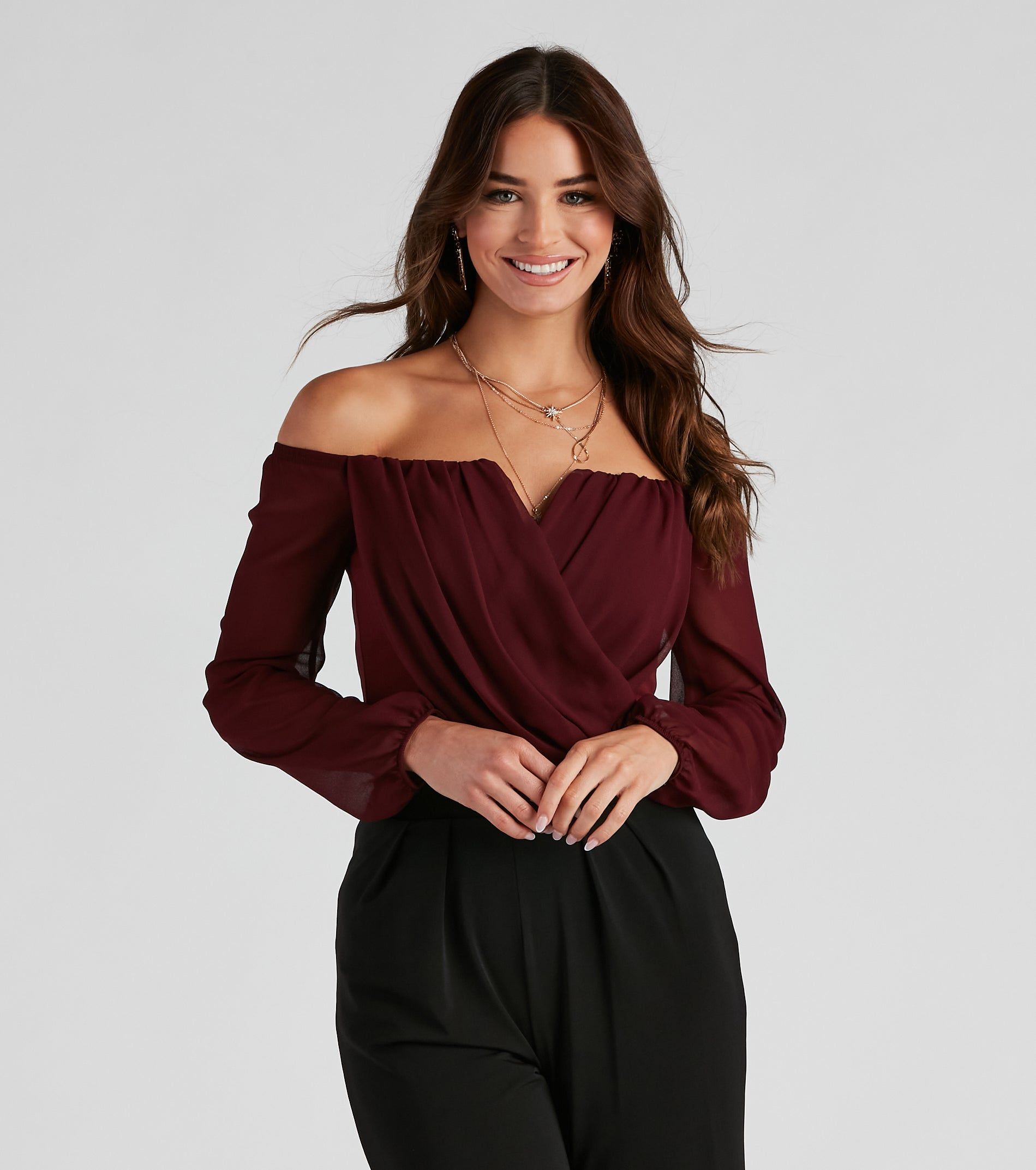 CLEARANCE - Sophisticated In Chiffon Strapless Top sold by Windsor