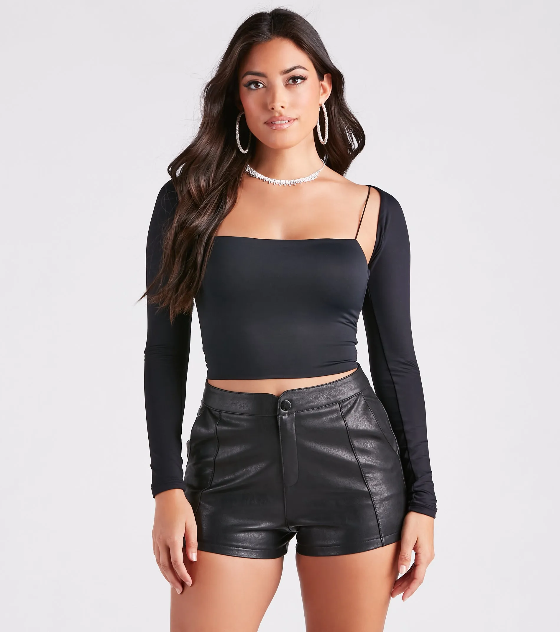 Smooth Silhouette Long Sleeve Bolero sold by Windsor