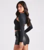 Smooth Silhouette Long Sleeve Bolero sold by Windsor