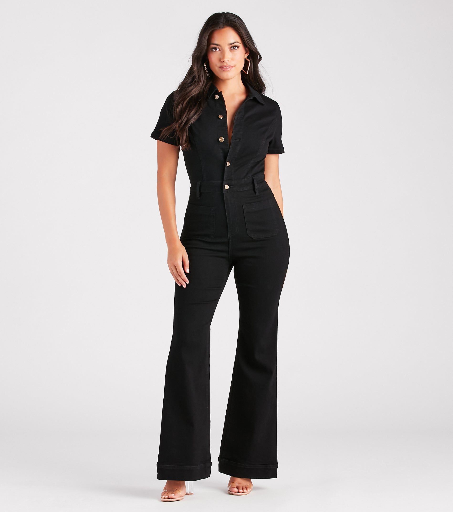 Gimme The Flare Denim Jumpsuit sold by Windsor product image thumbnail 5