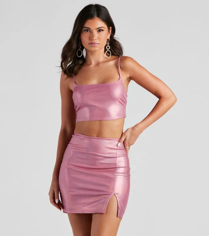 Fantasy Fairy Holographic Crop Top sold by Windsor