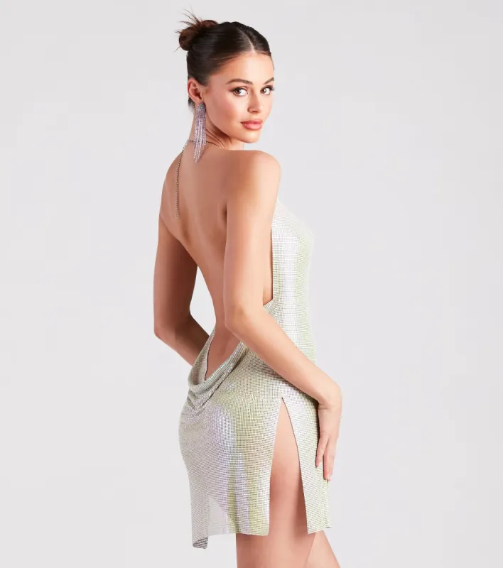 PLACEHOLDER - Endless Nights Chainmail Halter Dress sold by Windsor