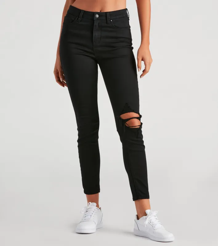 Taylor High-Rise Distressed Skinny Ankle Jeans by Windsor Denim sold by Windsor