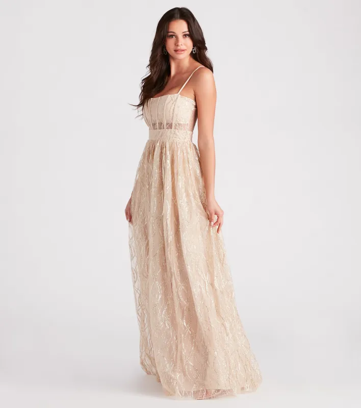 Amanda Glitter Corset Ball Gown sold by Windsor