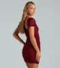 Unreal Shine Glitter Puff Sleeve Mini Dress sold by Windsor