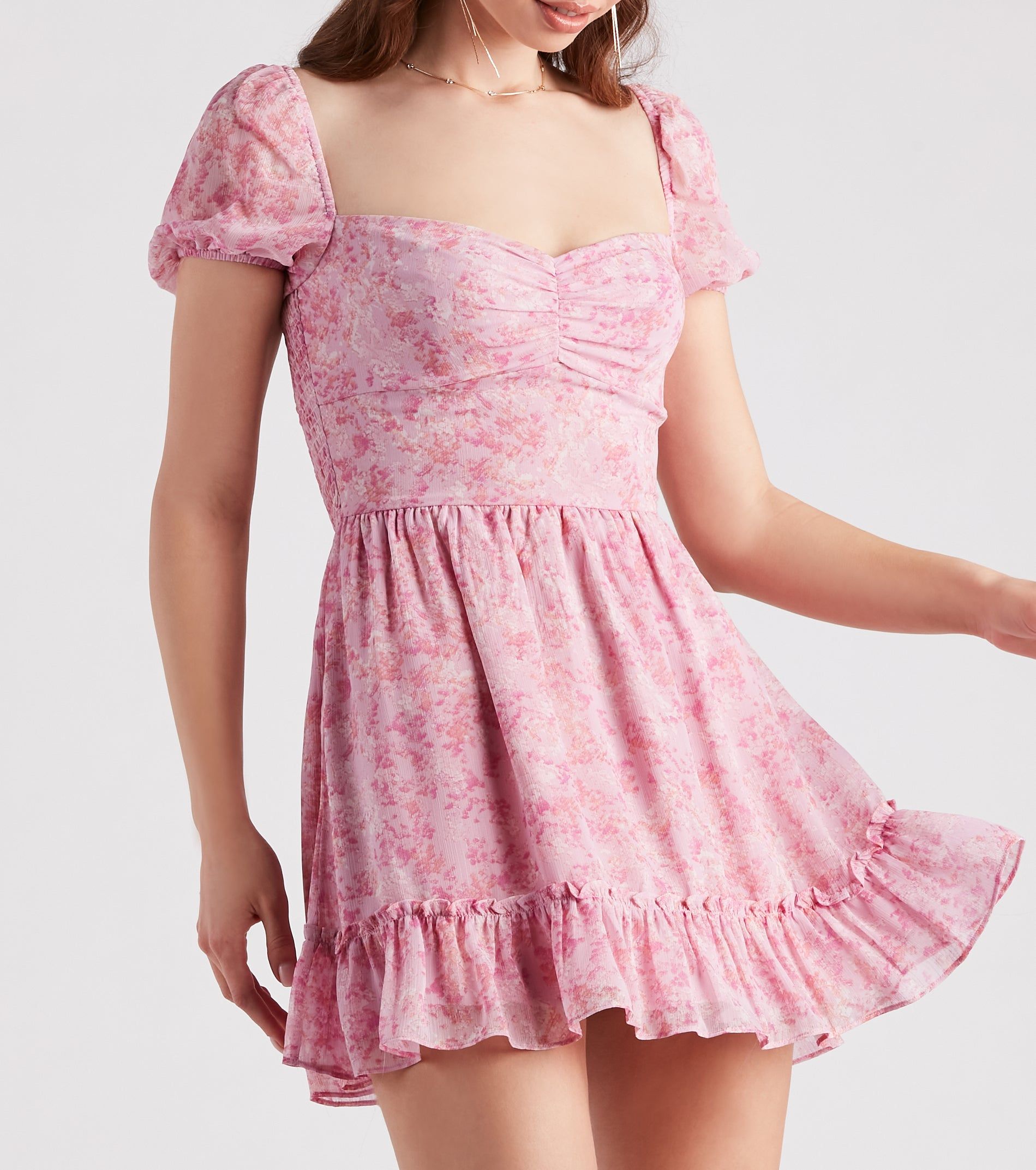 Sweet Spring Vibes Floral Skater Dress sold by Windsor product image thumbnail 4