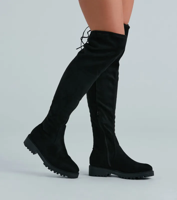Catch My Drift Over-The-Knee Lug Boots sold by Windsor