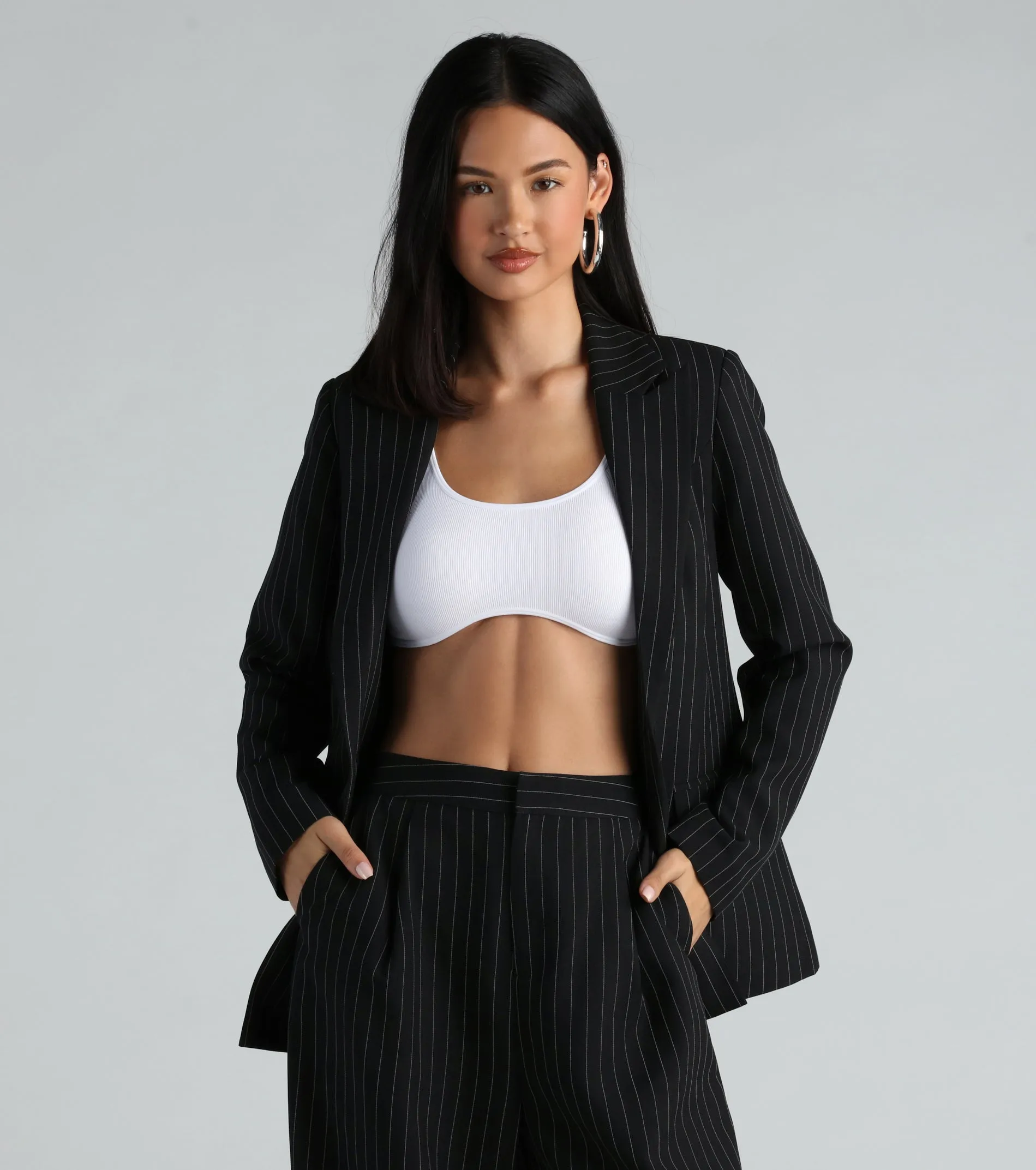 Iconic Vibes Pinstripe Blazer sold by Windsor product image thumbnail 4