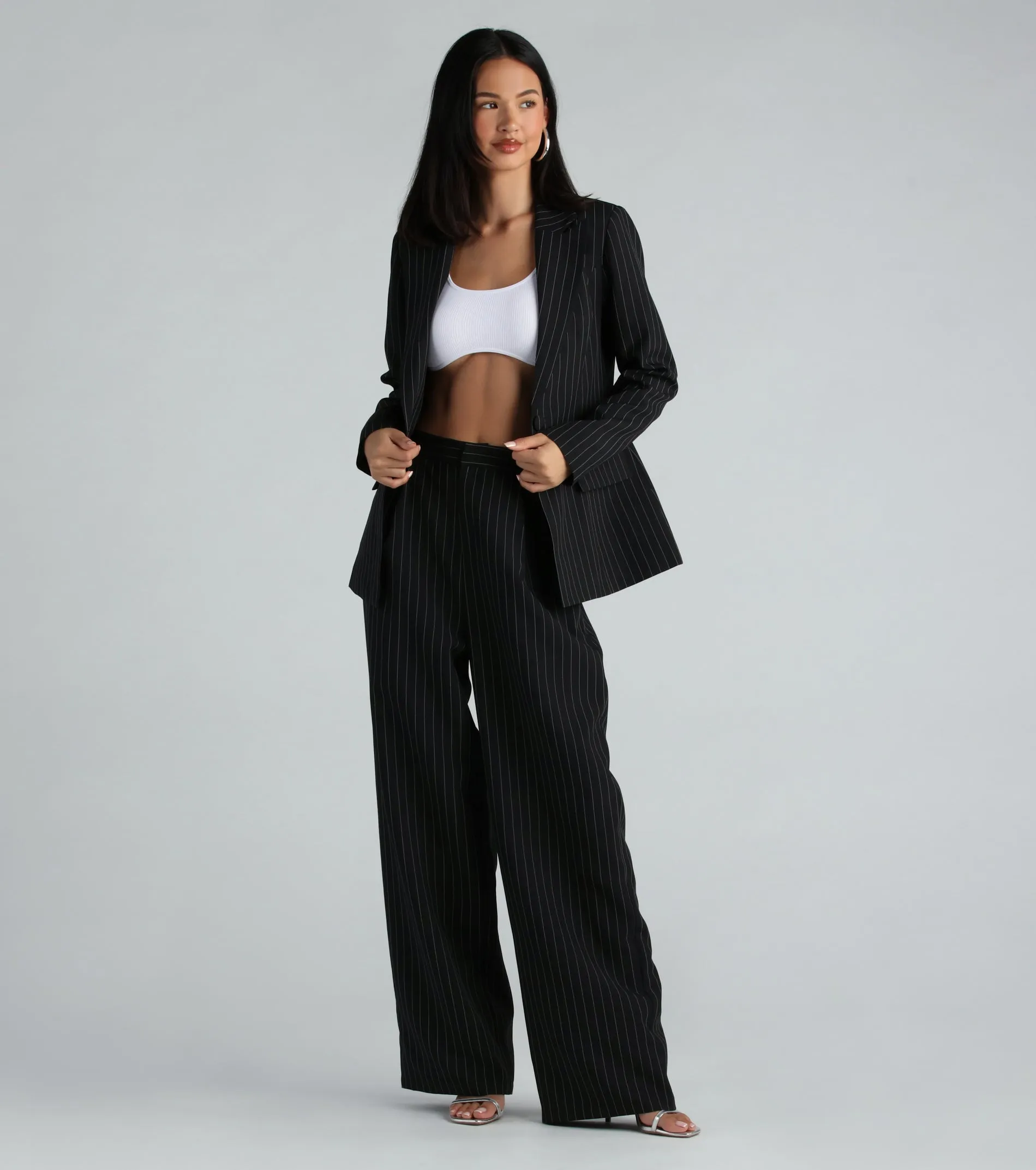 Iconic Vibes Pinstripe Blazer sold by Windsor