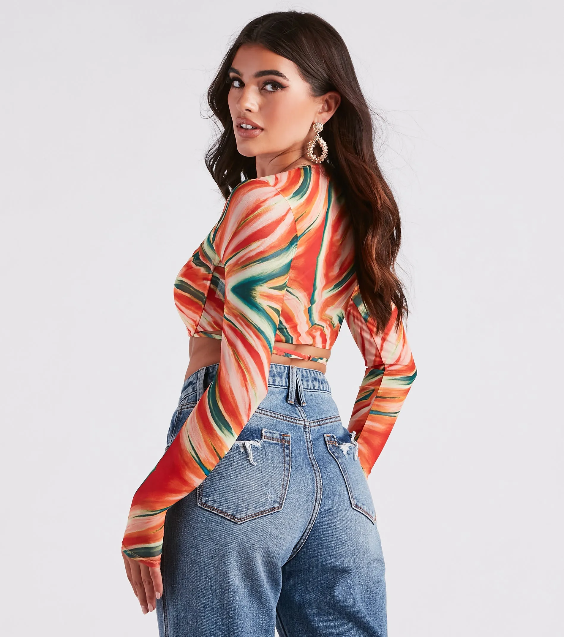 Bold Allure Watercolor Print Bra Top sold by Windsor product image thumbnail 2