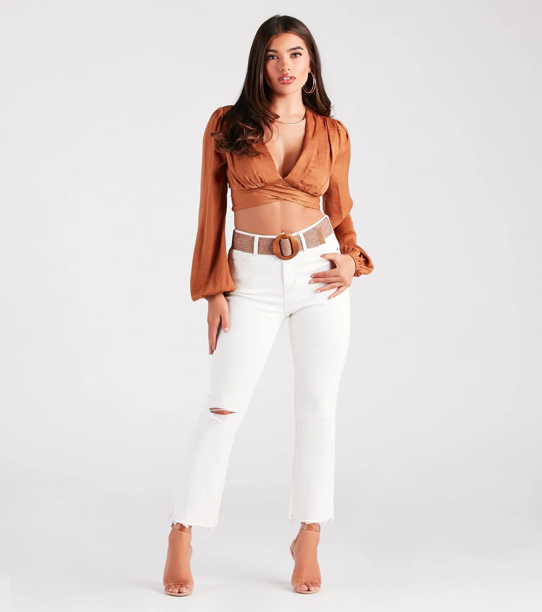 Bohemian Chic Wooden Buckle Woven Belt sold by Windsor product image thumbnail 2