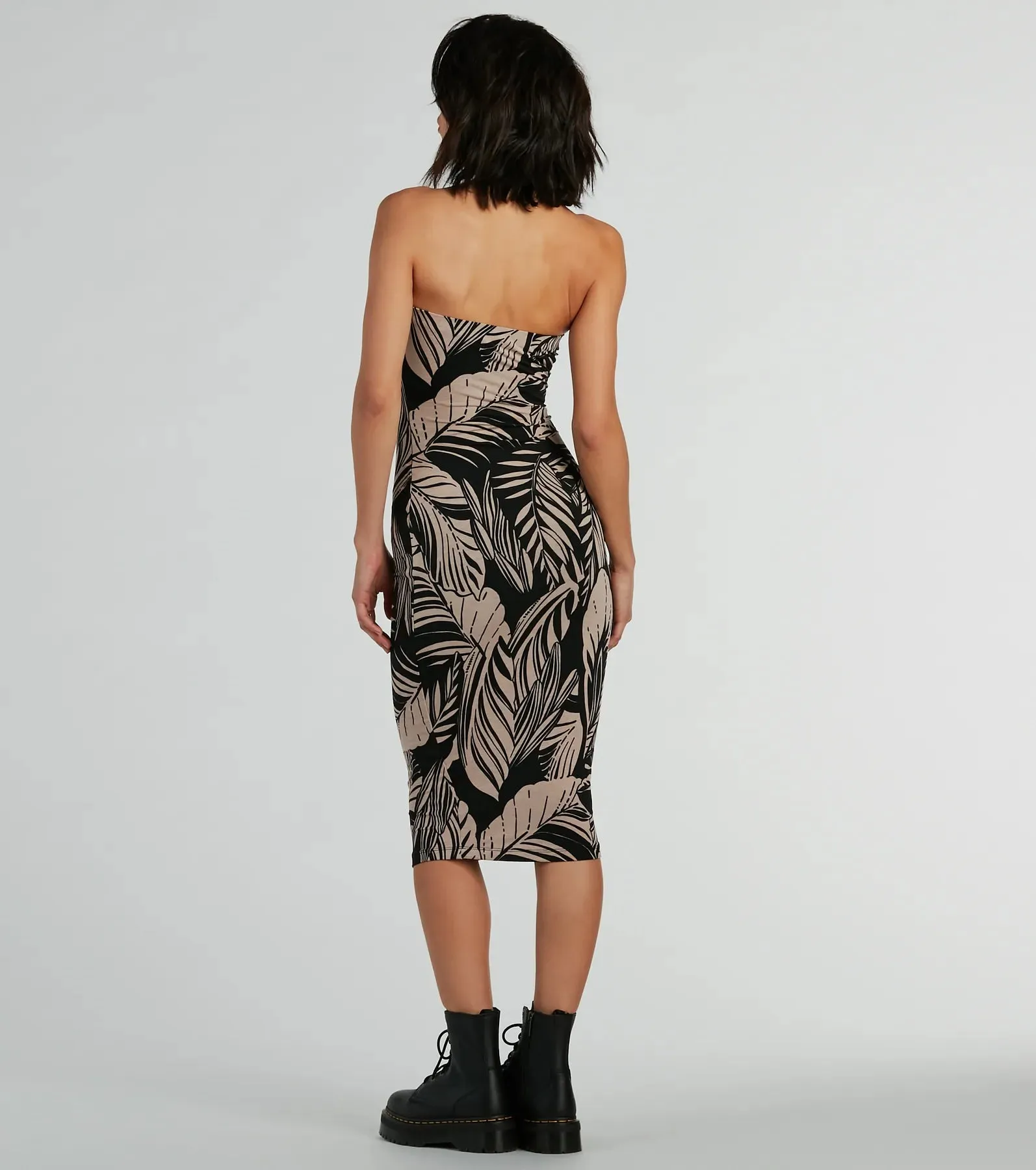 Dreamy Escape Strapless Tropical Midi Dress sold by Windsor product image thumbnail 2