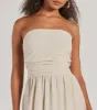 Effortlessly Elevated Strapless Linen-Blend Maxi Dress sold by Windsor
