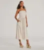 Effortlessly Elevated Strapless Linen-Blend Maxi Dress sold by Windsor