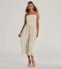 Effortlessly Elevated Strapless Linen-Blend Maxi Dress sold by Windsor