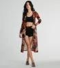 Sway With The Palm Print Mesh Duster sold by Windsor