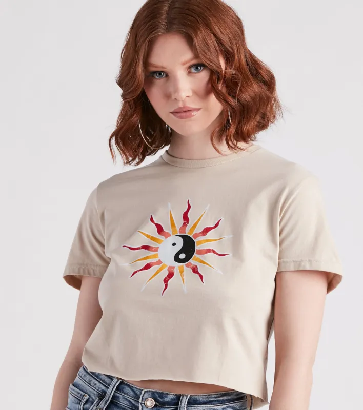 Find Balance Ying Yang Graphic Crop Tee sold by Windsor