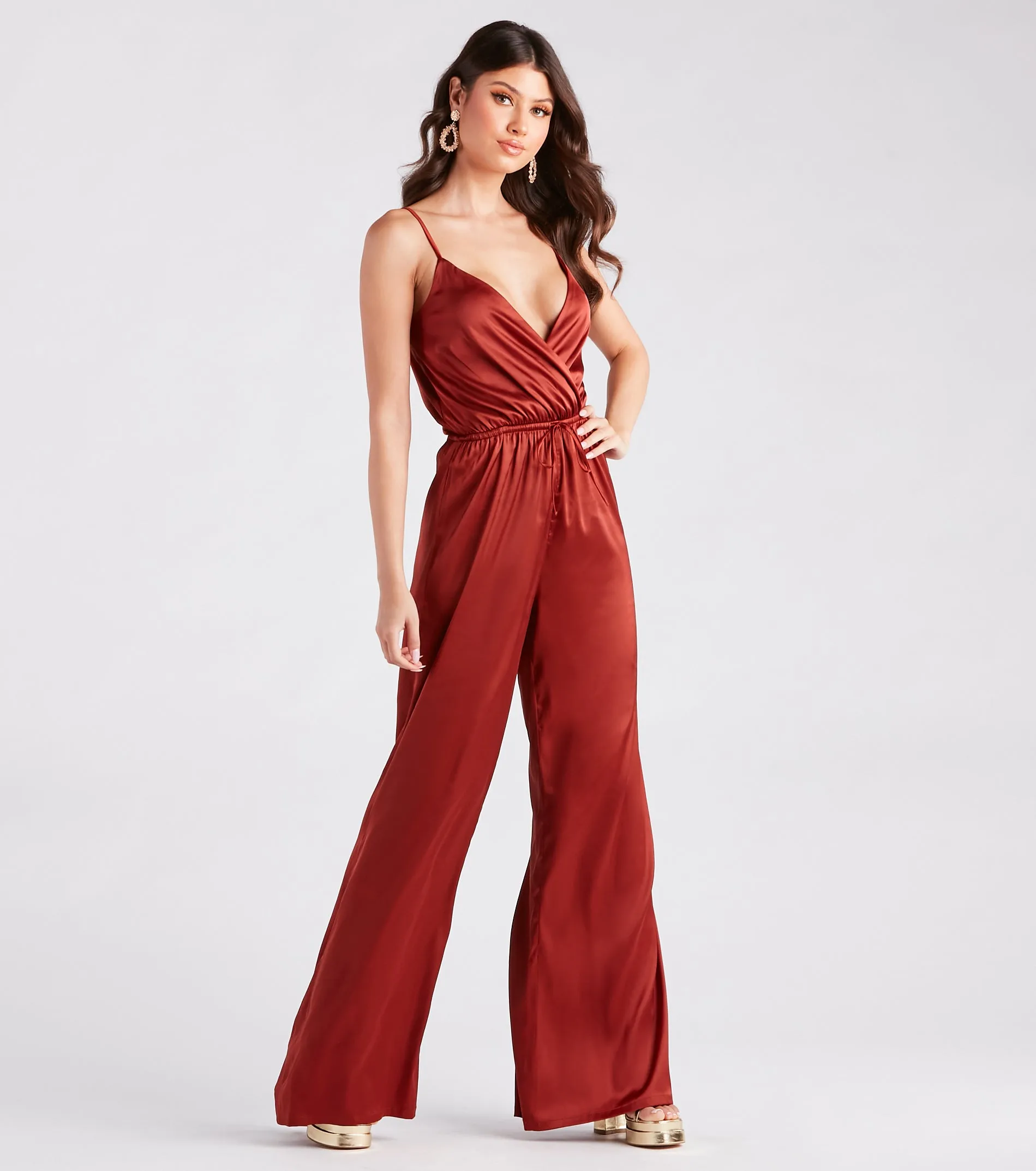 Looking Luxe Satin Wide-Leg Jumpsuit sold by Windsor product image thumbnail 3