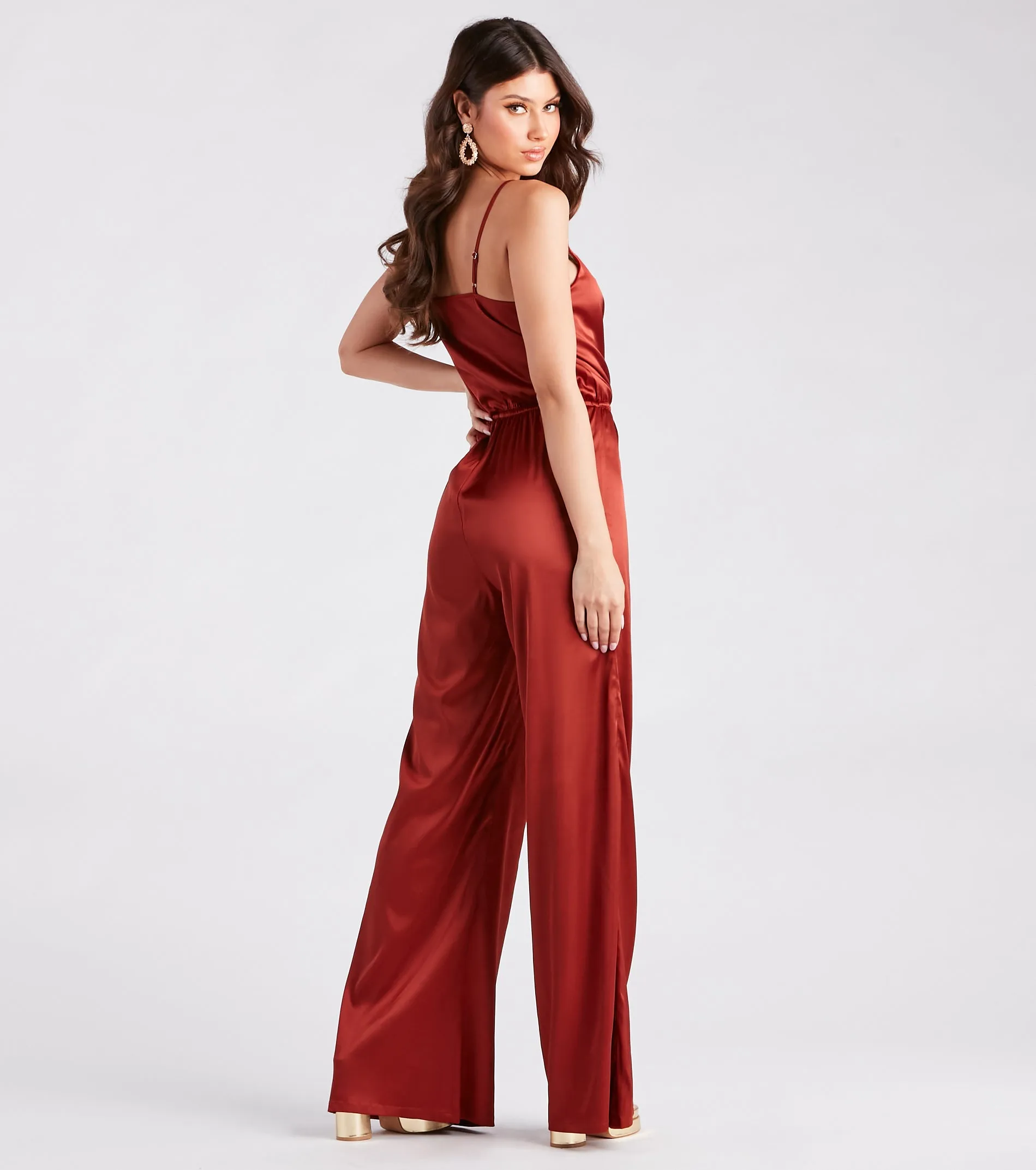 Looking Luxe Satin Wide-Leg Jumpsuit sold by Windsor product image thumbnail 2