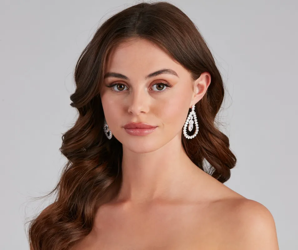 Upscale Beauty Teardrop Statement Earrings sold by Windsor