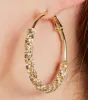 Intricate Luxury Rhinestone Hoop Earrings sold by Windsor
